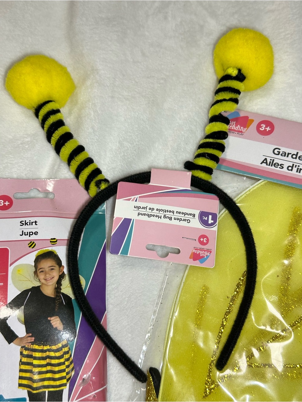 Bumblebee Costume 3 PC Set Skirt, Wings, & Headband Dress Up ⚡️ FAST SHIPPING - Picture 3 of 7
